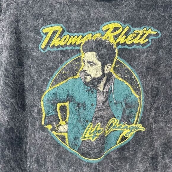 Thomas Rhett T Shirt Womens XXL Gray Stone Washed Short Sleeve Life Changes Tour - Picture 7 of 8